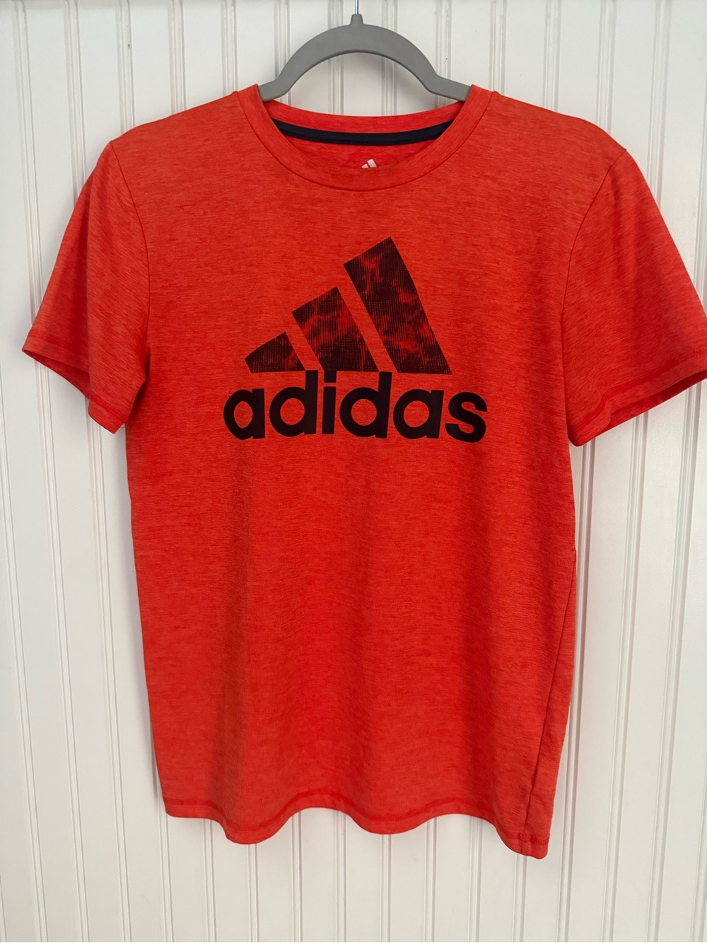 Adidas Orange Short-Sleeve Logo Tee